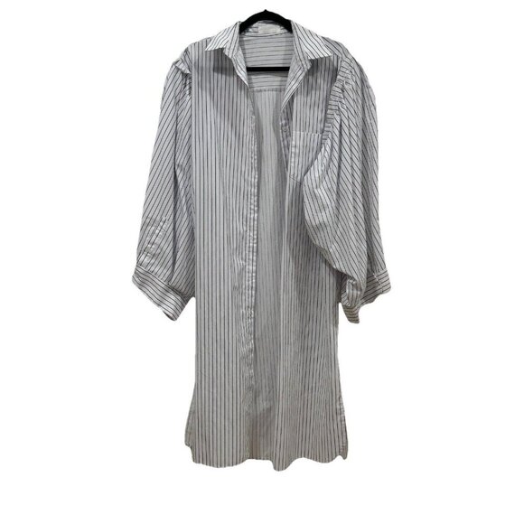 Striped White Women's Top - Picture 1 of 9